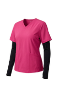 Fuchsia Compressionfit Scrub Top