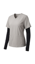 Gray Compressionfit Scrub Top