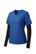 Blue Compressionfit Scrub Top