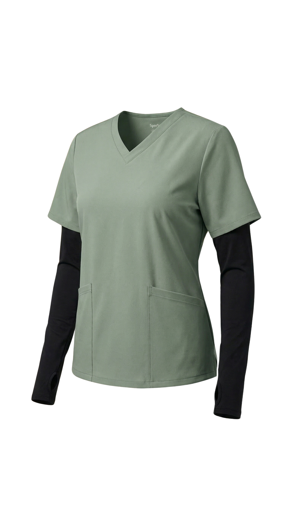 Sage Compressionfit Scrub Top