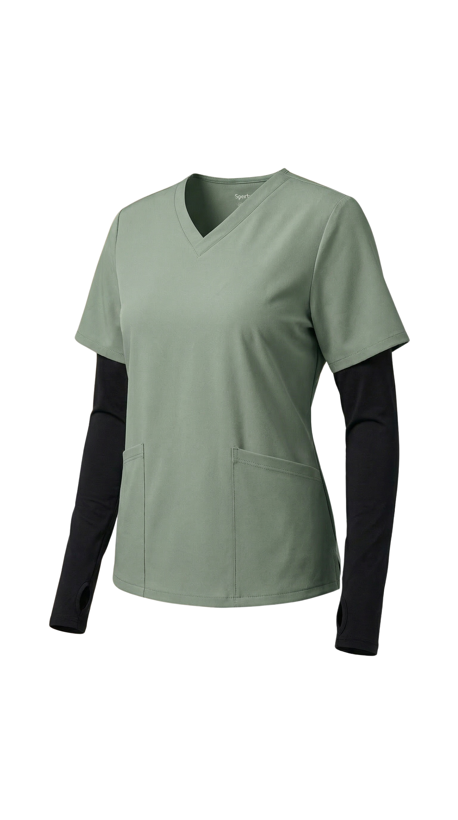 Sage Compressionfit Scrub Top